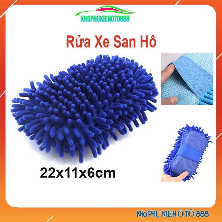 Miếng san hô rửa xe sợi Microfiber siêu mịn tiện dụng