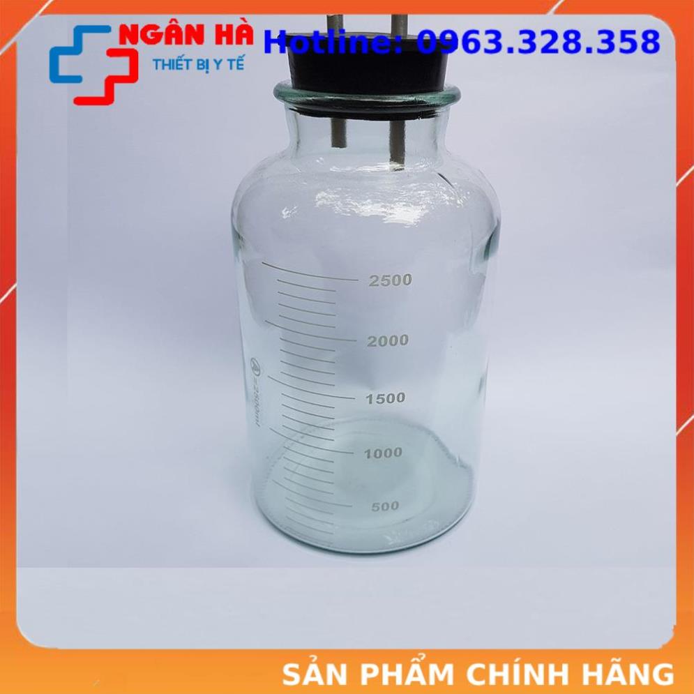 Bình chứa dịch, Thuỷ tinh cho máy hút dịch 2 bình yuwell 7a-23d, 7a-23b, máy Kaneko