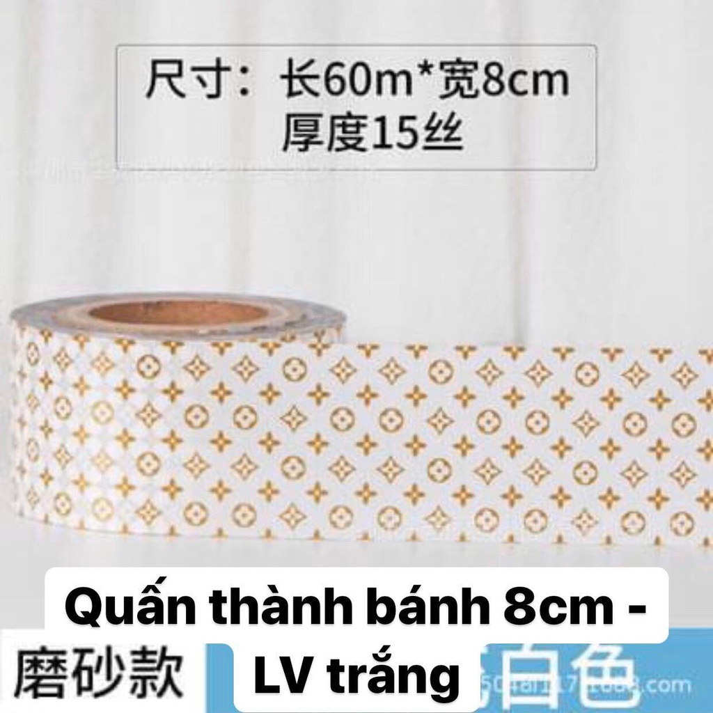 Quấn thành bánh hình LV trắng