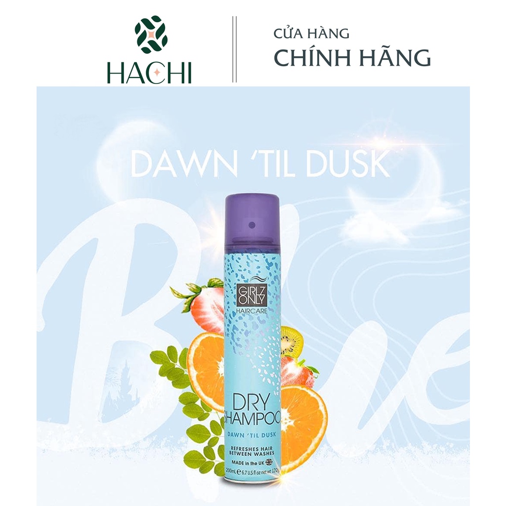 Dầu gội khô Girlz Only 4 hương thơm quyến rũ 200ml