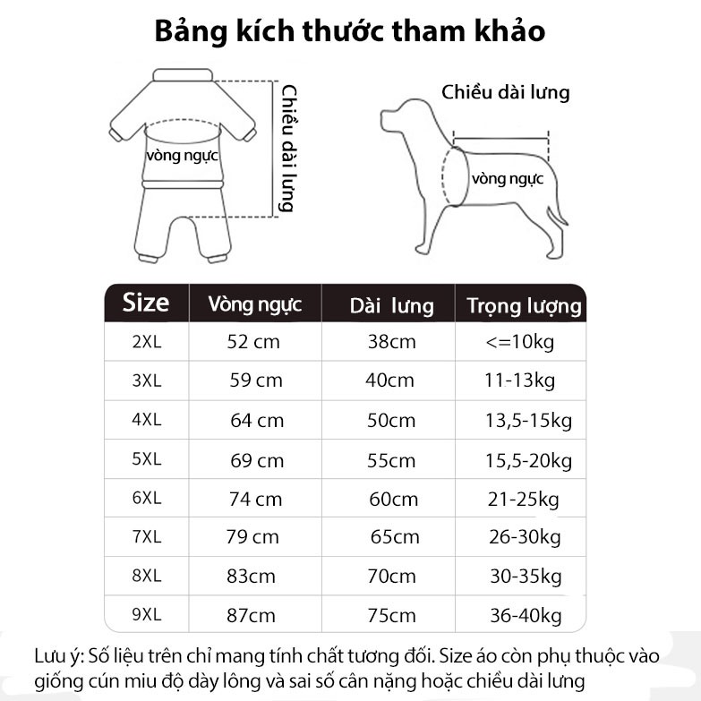 Áo cho chó lớn chất nỉ thu đông size to