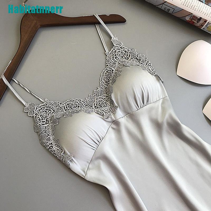 Đầm Ngủ Lụa Phối Ren Gợi Cảm Cho Nữ