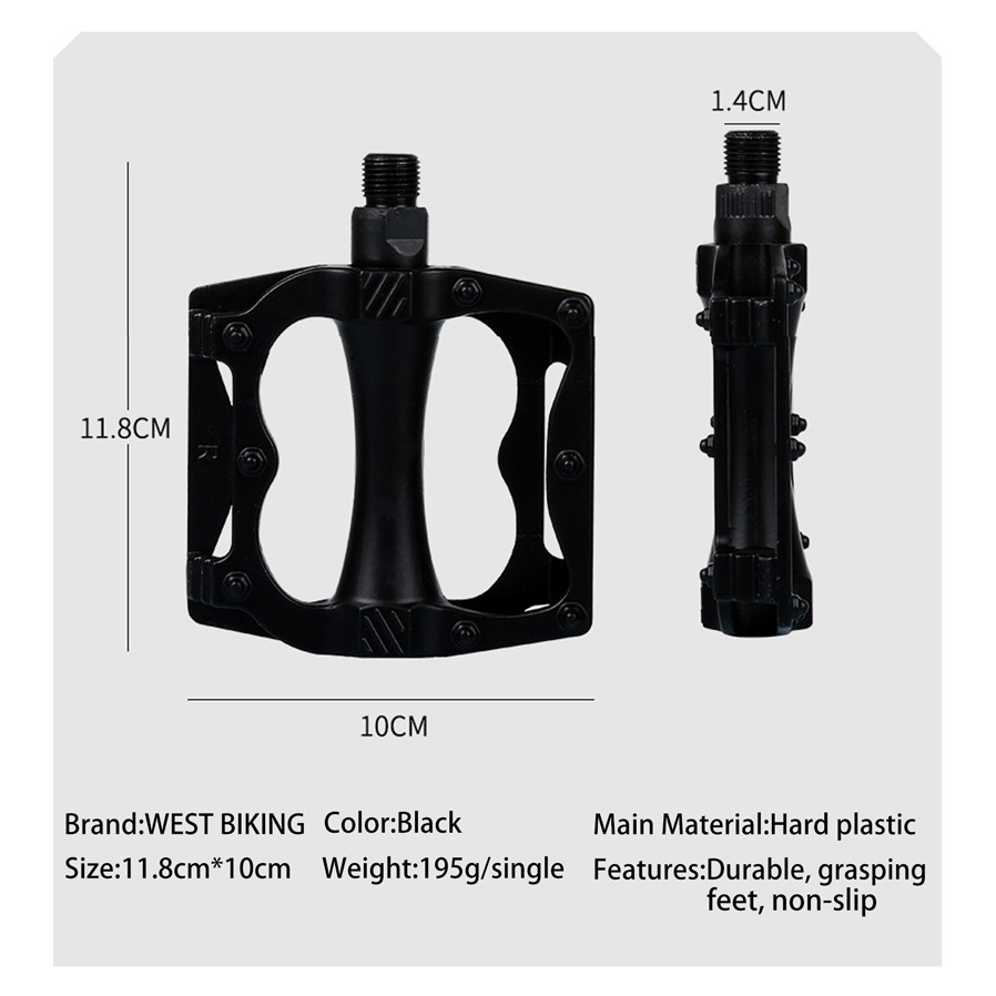 Bàn Đạp Xe Đạp MTB WEST BIKING Từ Hợp Kim Thiết Kế Rỗng Chống Trượt Bền Bỉ