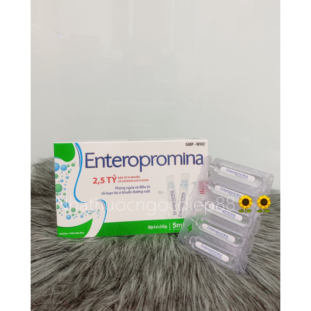 Men vi sinh enteropromina giúp cân bằng hệ vi sinh đường ruột (Hộp 20 ống)