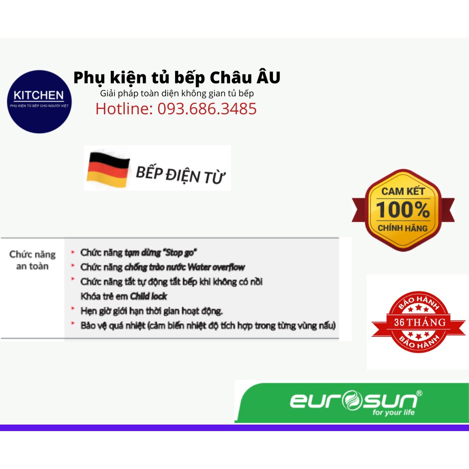 BẾP TỪ 2 VÙNG NẤU EUROSUN EU-T705Plus chính hãng