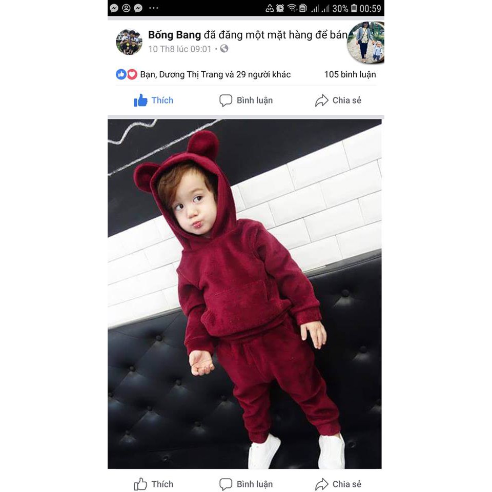 bộ nhung tai gấu