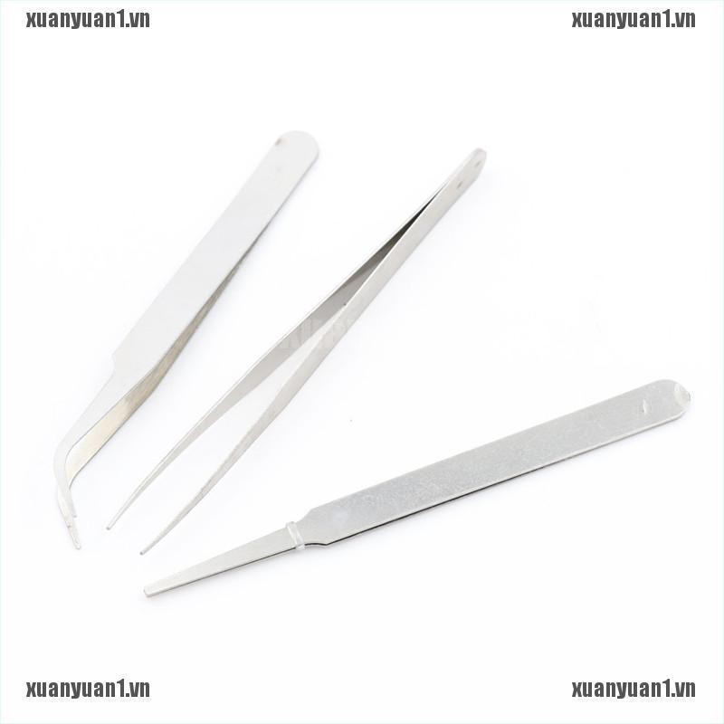 Set 3 Nhíp Sửa Chữa Bằng Thép Không Gỉ