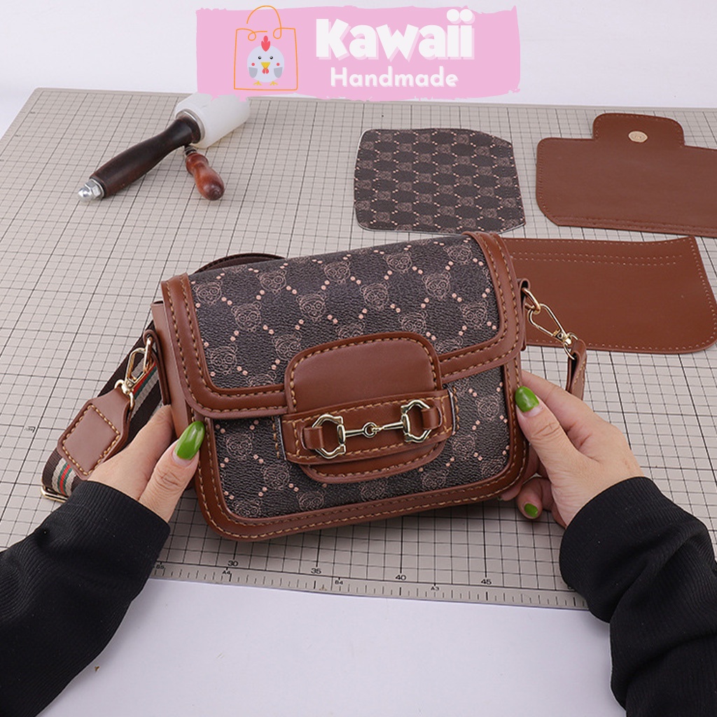 Túi tự đan, Túi handmade tự làm DA37 da PU có video hướng dẫn Kawaii_Handmade