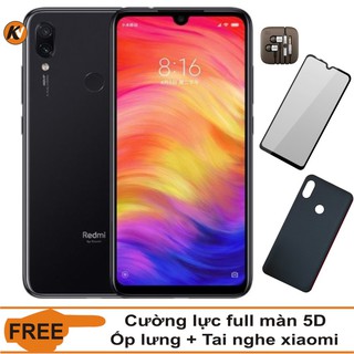 Điện thoại xiaomi redmi note 7 pro 128gb 6gb + cường lực + ốp lưng + tai nghe