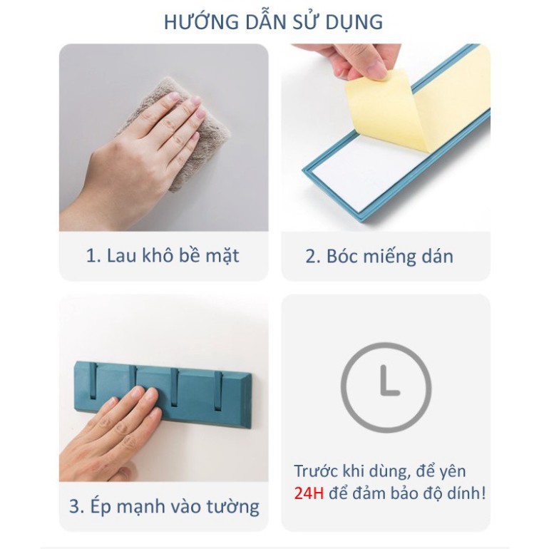 Móc treo quần áo dán tường chịu lực, móc treo đồ đa năng phòng tắm phòng bếp