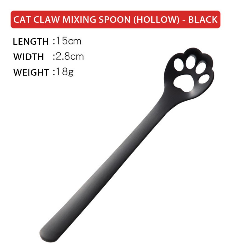Muỗng Cà Phê Inox Hình Chân Mèo Dễ Thương Chất Lượng Cao