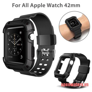Phụ kiện dây da màu đen gắn cho đồng hồ thông minh Apple 42mm tiện dụng
