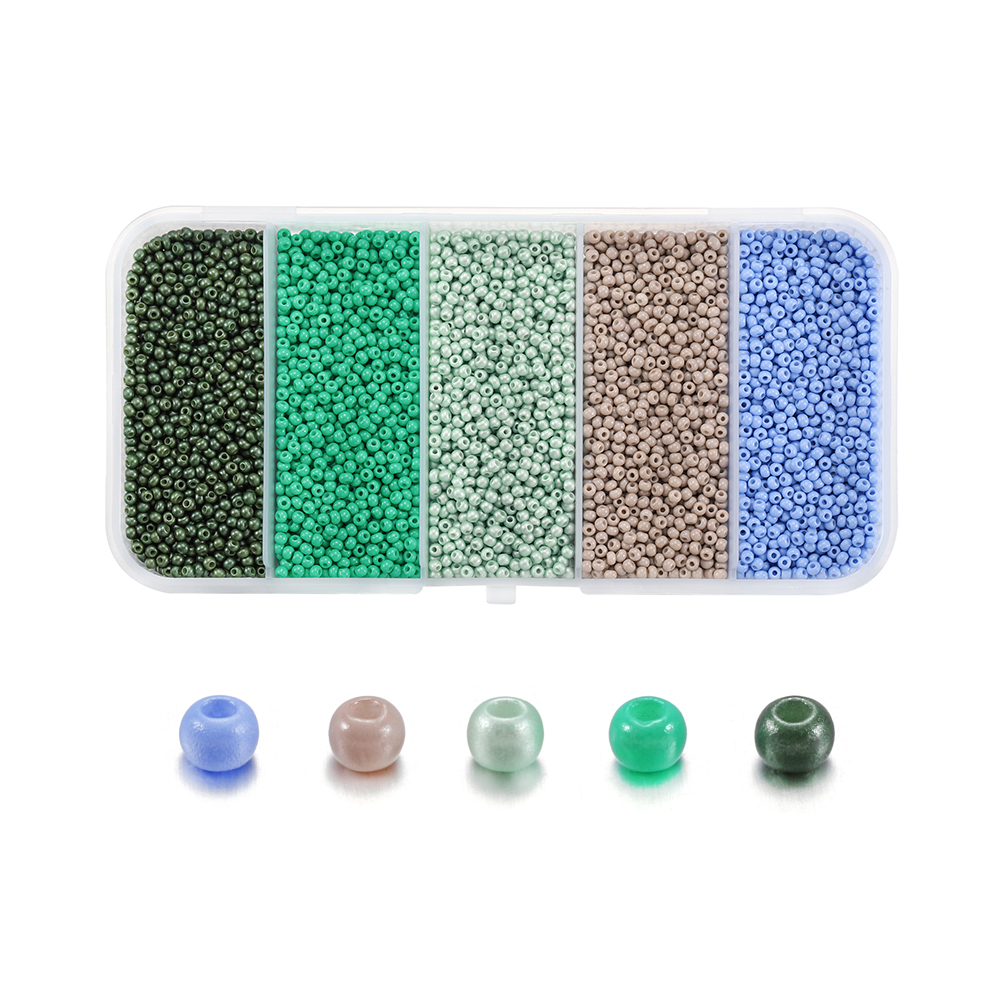 Hộp 9000 hạt cườm 2mm dùng để làm trang sức nhiều màu sắc xinh xắn tiện lợi