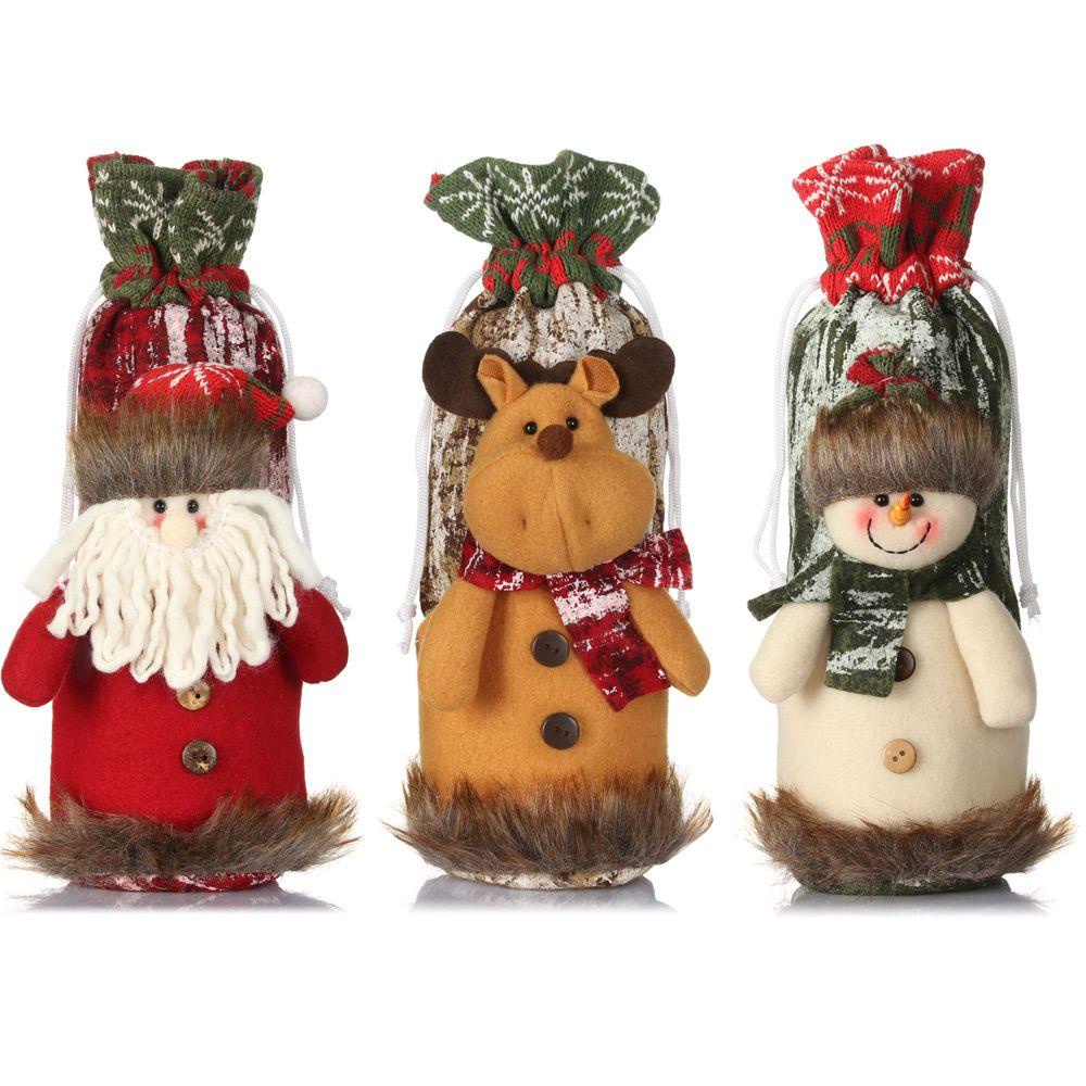 Vỏ Bọc Chai Rượu Hoạ Tiết Giáng Sinh Dễ Thương