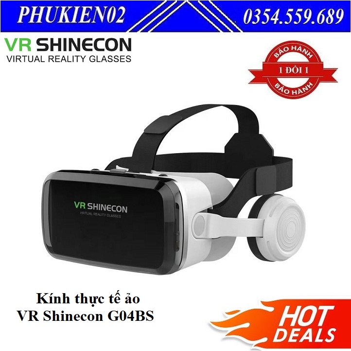 [ Chính hãng ] Kính thực tế ảo VR Shinecon G04BS 2021 hỗ trợ tai nghe bluetooth, thấu kính HD chống ánh sáng xanh