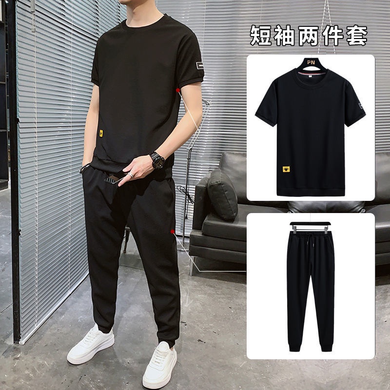 Bộ áo tay ngắn quần dài thời trang mùa hè cho nam có bán lẻ