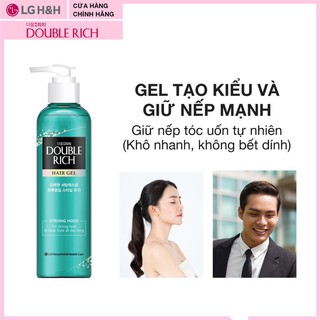 Gel tạo kiểu và giữ nếp tóc Double Rich 250ml (màu xanh)