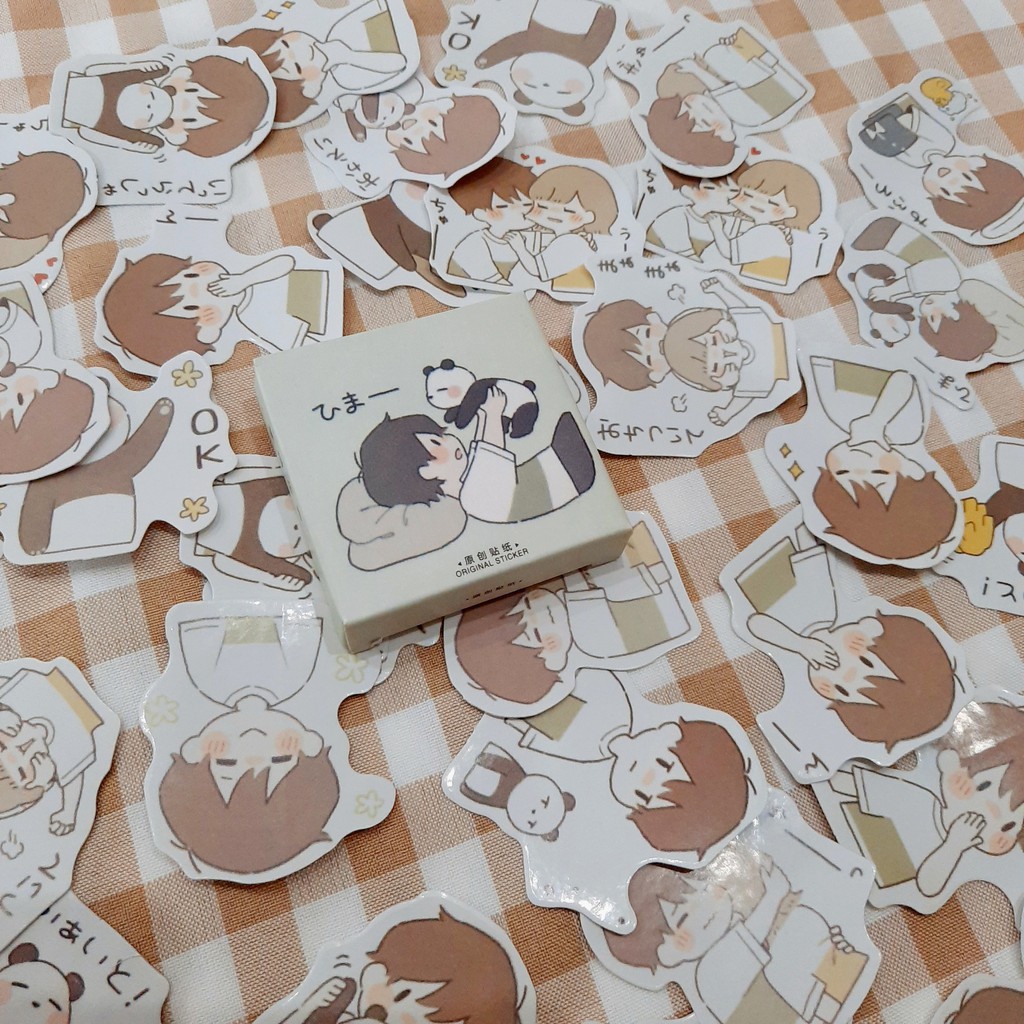 Hộp 45 Miếng Dán Sticker Trang Trí Dễ Thương