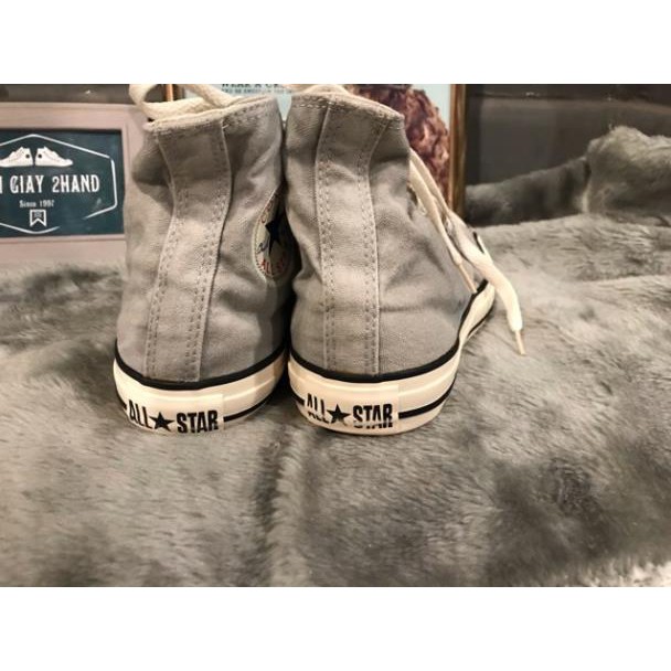 GIÀY CONVERSE CLASSIC XÁM CỔ CAO SIZE 398/24cm (Real 100%/2Hand) [Sẵn Hàng]