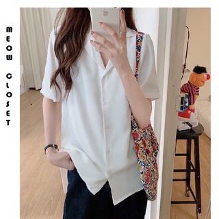 Áo sơ mi cộc cổ v
