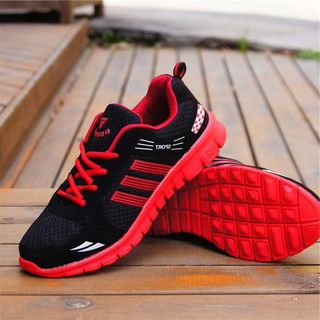 Giày Nam Thể Thao Phong Cách Màu Đỏ Đen