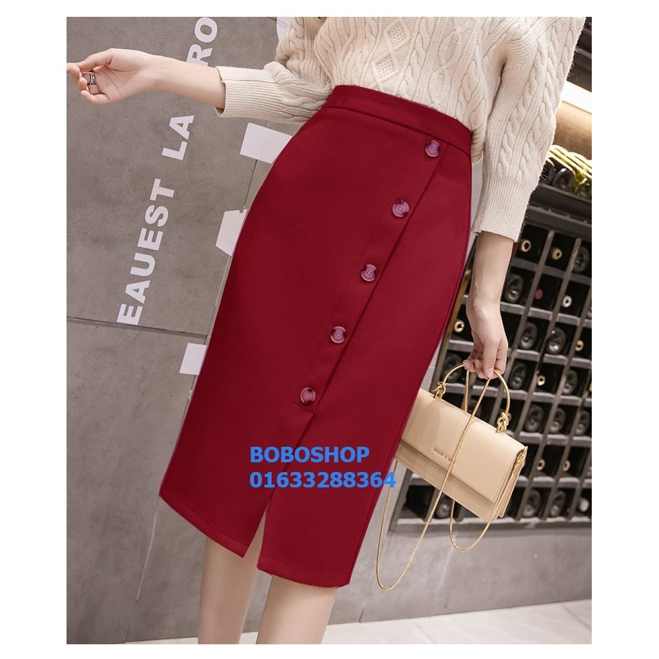 Chân Váy Nữ ❣️𝑭𝒓𝒆𝒆𝒔𝒉𝒊𝒑❣️ Chân Váy Phối Nút Sang Chảnh Helen - Hàng thiết kế phom chuẩn đẹp