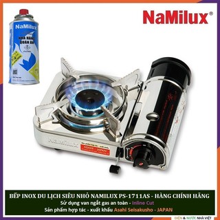 BẾP INOX DU LỊCH NAMILUX PS1711AS MINI TẶNG KÈM BÌNH GAS ( SỬ DỤNG CỤM VAN NGẮT GAS AN TOÀN - INLINE CUT )