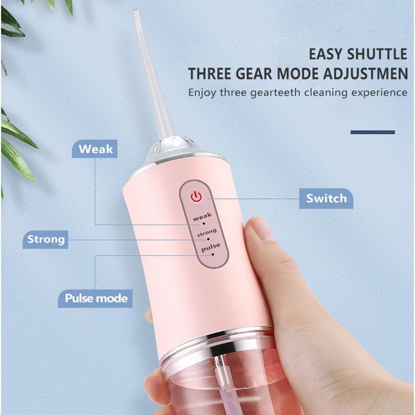 Máy Tăm Nước Cầm Tay Vệ Sinh Răng Miệng Oral Irrigator - Máy Vệ Sinh Răng Miệng 4 Đầu Chuyên Dụng