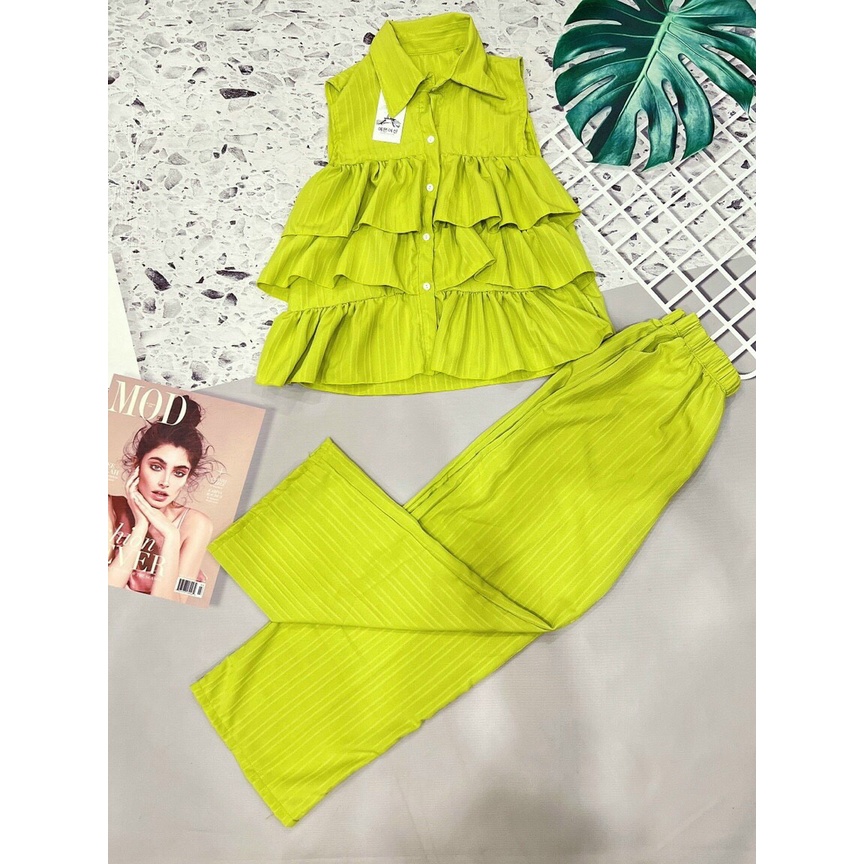 (FreeShip 2022) Sét đồ bộ nữ,bộ xốp tầng quần ống suông có túi,có nhìu màu dễ mặc,hàng chuẩn shop diện lên xinh xĩu