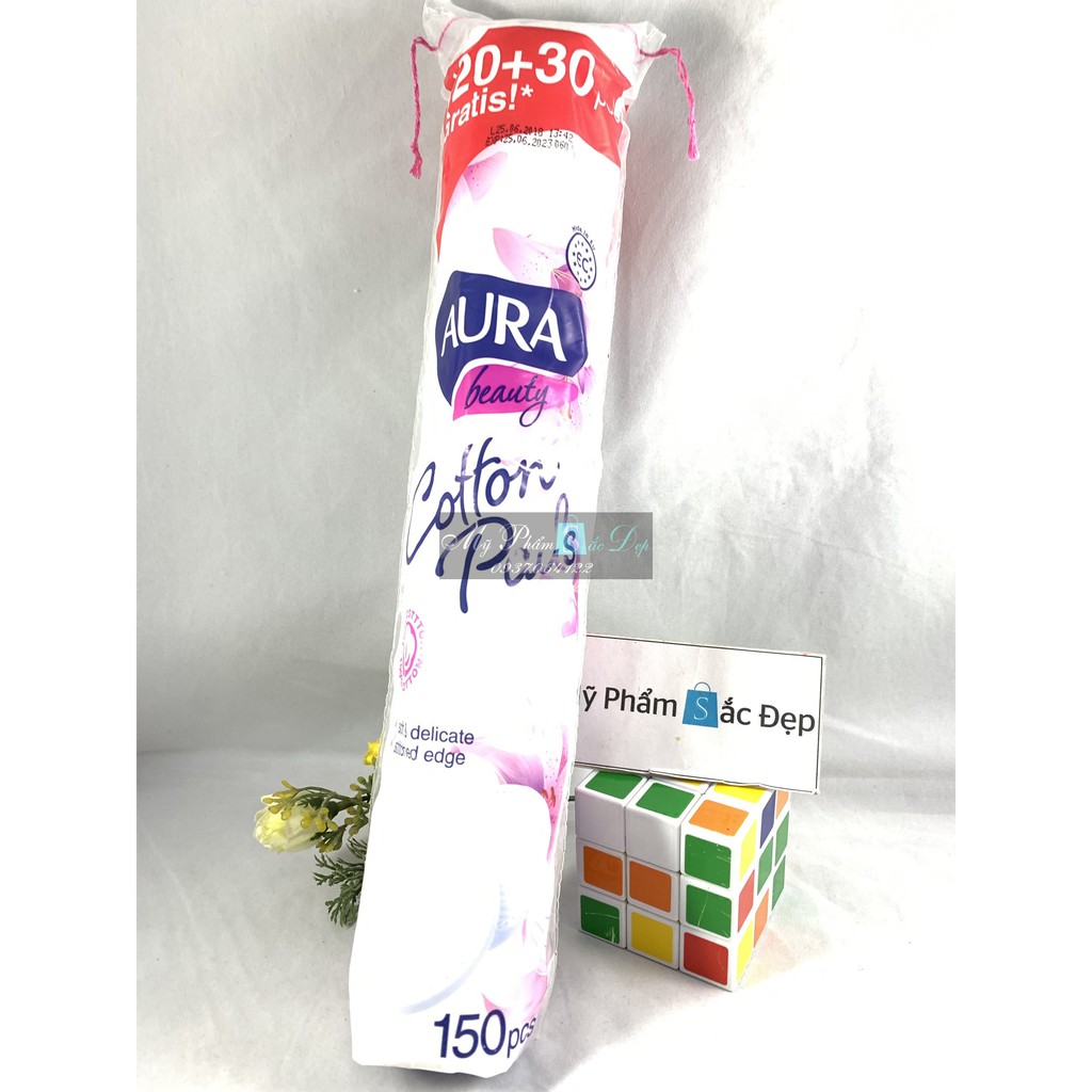 Bông tẩy trang Aura 150 miếng