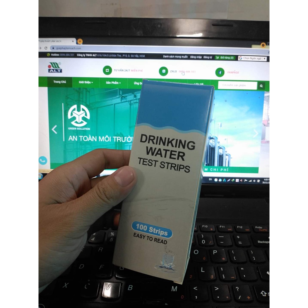 Que thử nhanh 15 chỉ tiêu chất lượng nước cho nước uống, bể bơi, hồ cá, thủy sinh