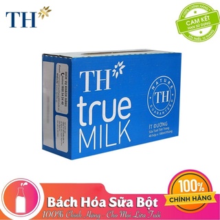 Sữa Tươi Tiệt Trùng TH True Milk Ít Đường 180ml Hộp - Thùng 12 Lốc 4 thumbnail