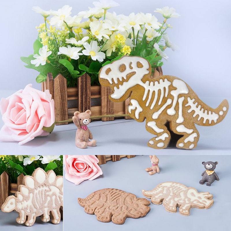 Set 3 Khuôn Cắt Bánh Quy Hình Khủng Long
