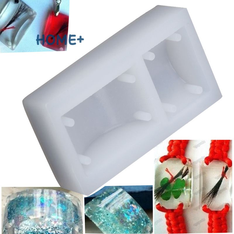 Khuôn Silicone Hình Chữ Nhật Làm Mặt Dây Chuyền