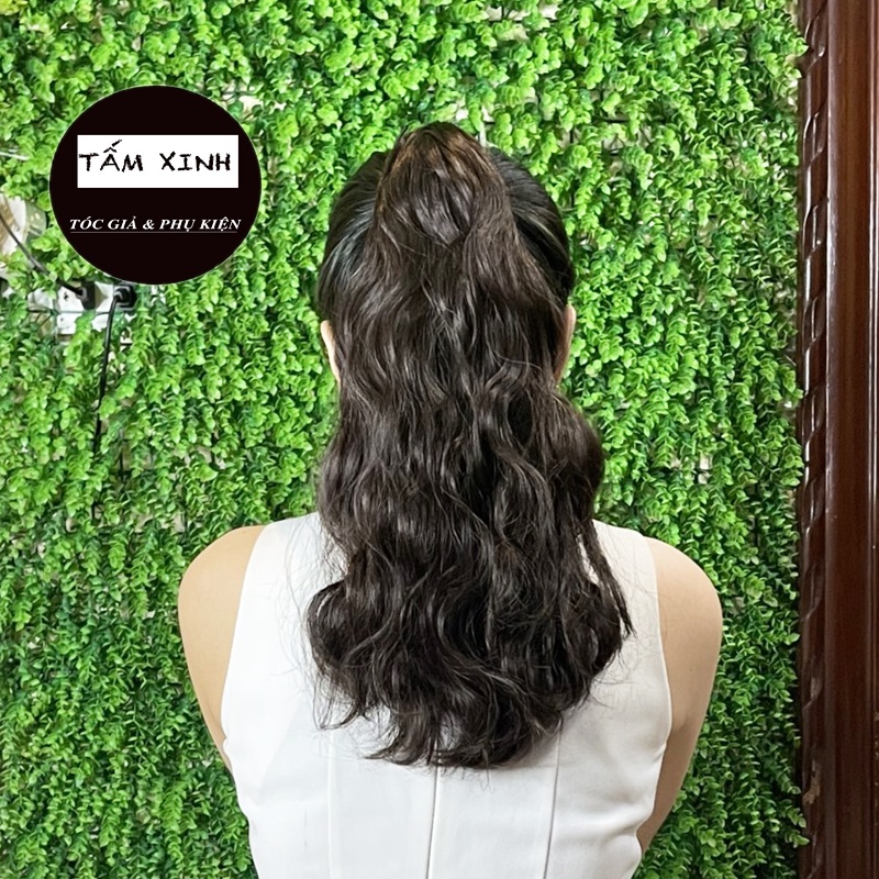Tóc giả nữ đẹp dạng kẹp xù mỳ trẻ trung ngắn dài phong cách Hàn Quốc-ĐUÔI TÓC-TẤM XINH