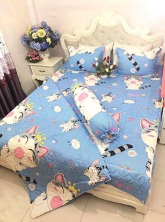 Set ga gối poly trần bông