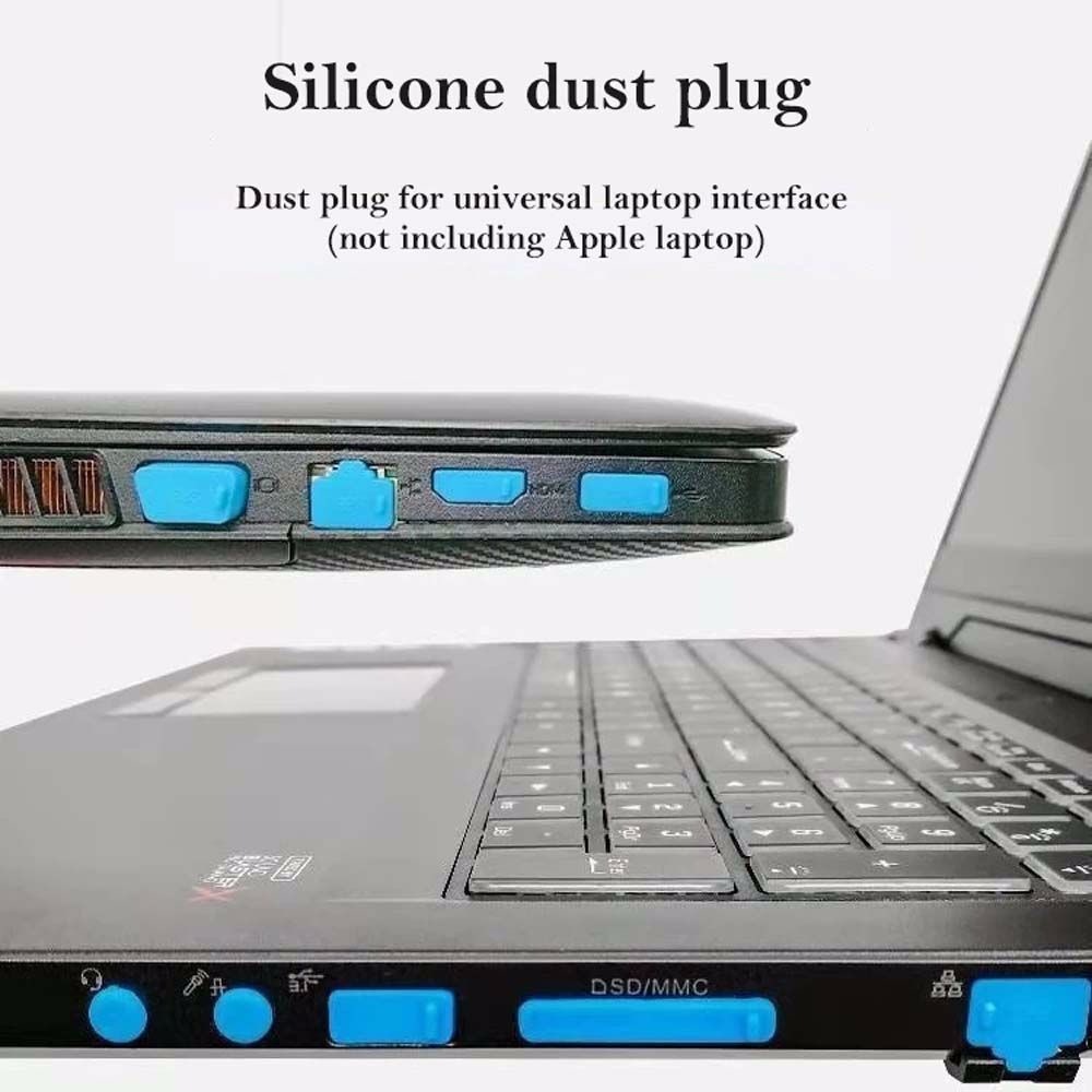 Set 16 nút silicon chống bụi chống thấm nước nhiều màu cổng USB HDMI RJ45 cho laptop