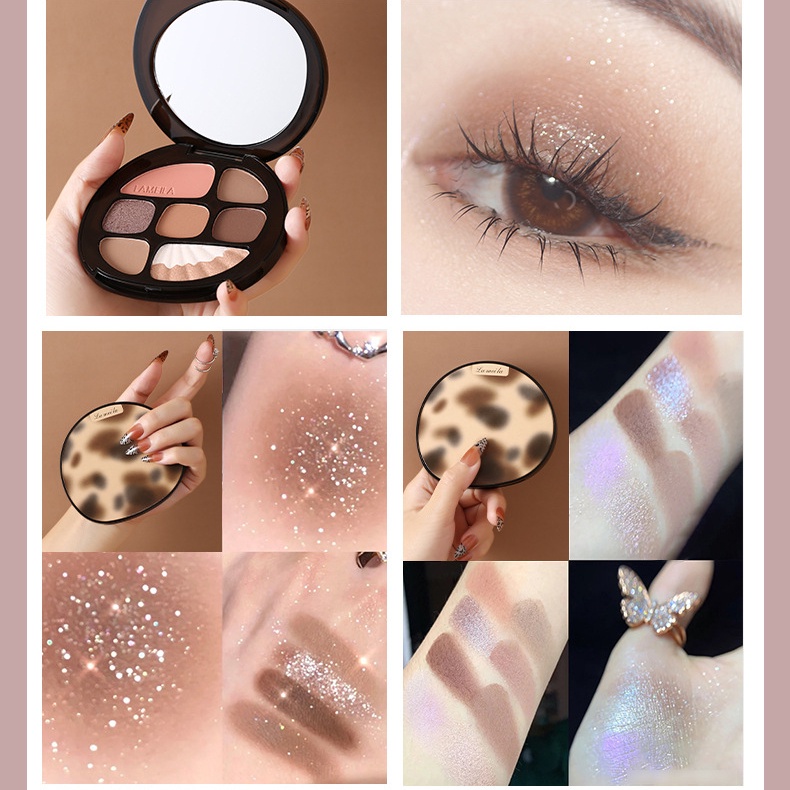 [Hàng mới về] Bảng Phấn Mắt/ Phấn Má Hồng/ Phấn Phủ Màu Hổ Phách/ Vỏ Sò/ Ngọc Trai Dễ Sử Dụng | BigBuy360 - bigbuy360.vn