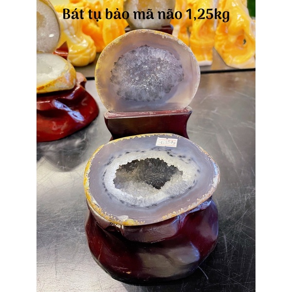 Bát Tụ Bảo Đá Mã Não Phong Thuỷ