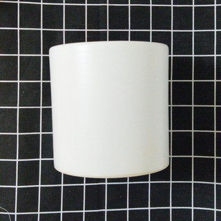 Chậu trụ trơn màu trắng size 11 cm kèm đĩa hứng nước