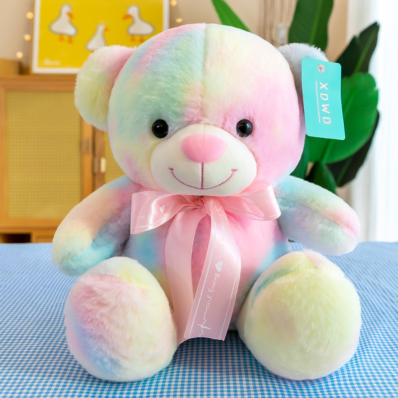 Gấu Bông Lớn Cầu Vồng, Hàng Cao Cấp Mềm Mịn Size 50cm MEILI STORE