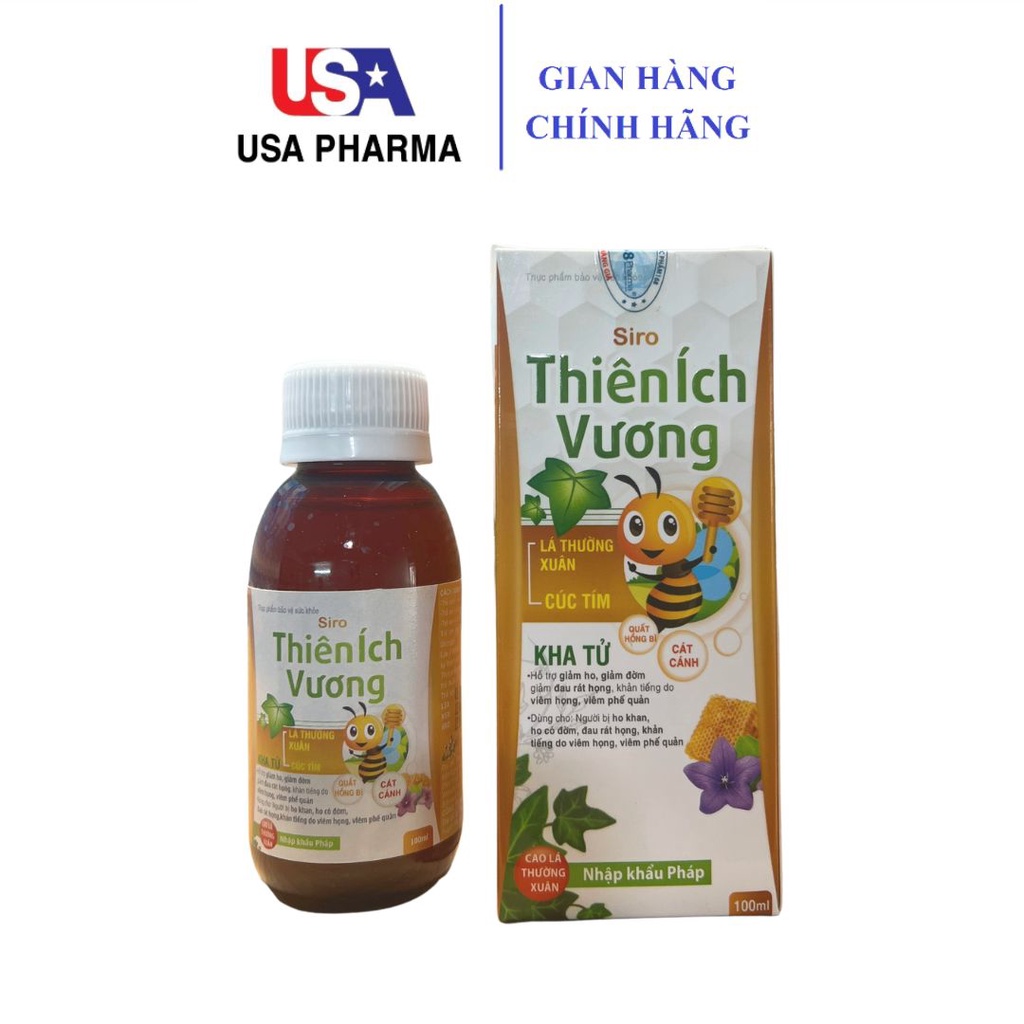 Siro Ho THIÊN ÍCH VƯƠNG giảm ho, giảm đờm, đau rát họng