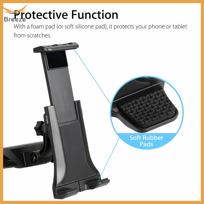 Giá Đỡ Điện Thoại / Máy Tính Bảng 4.0-12.5 Inches Xoay 360 Độ Gắn Ghế Sau Xe Hơi