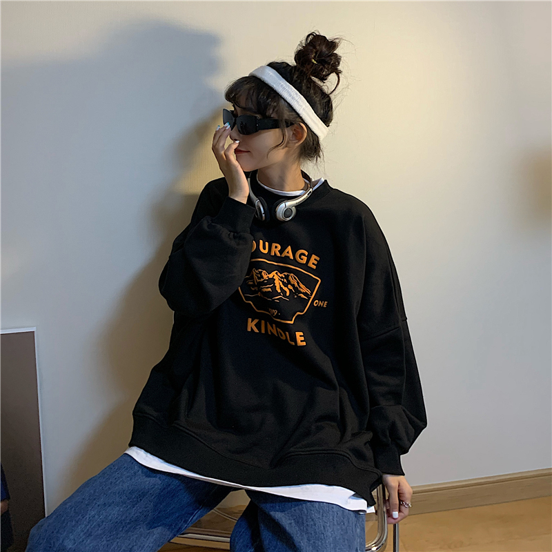 Áo sweater tay dài dáng rộng thời trang Hàn Quốc cá tính cho nữ | WebRaoVat - webraovat.net.vn