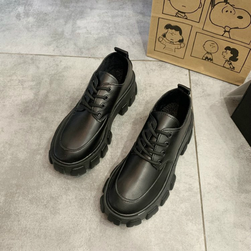 Giày bốt da dây cột phong cách Hàn Quốc cho nữ | BigBuy360 - bigbuy360.vn