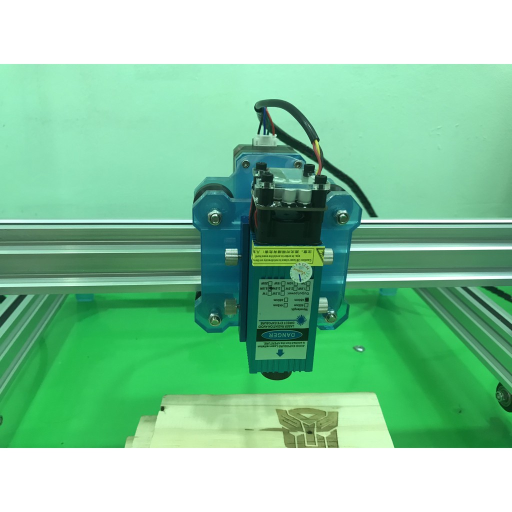 Combo Máy Khắc Laser CNC Mini 30x40 3040 S1- Màu Bạc ( Bảng khắc siêu rộng)+ Đầu Laser Tùy Chọn