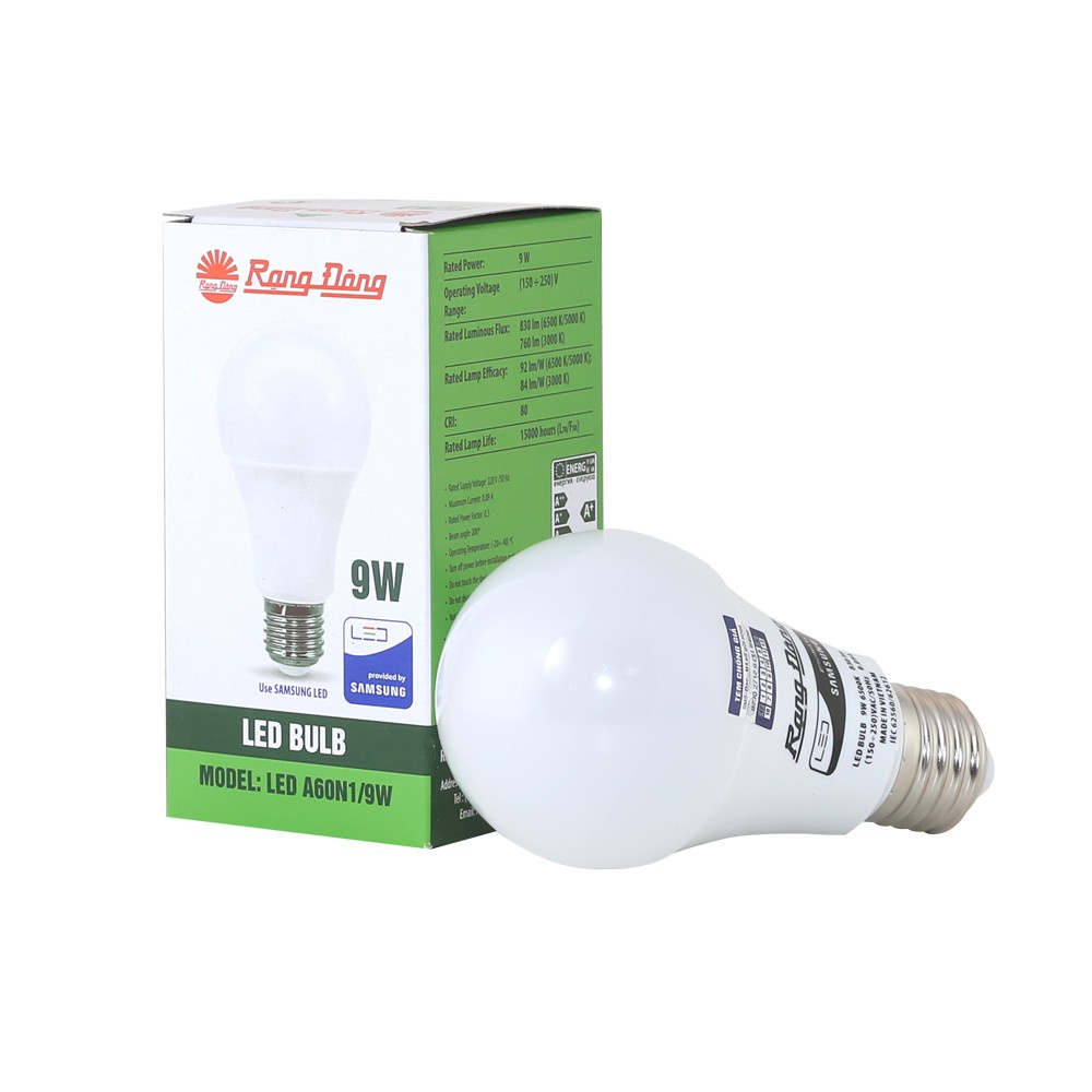 Bóng đèn LED BULB tròn 9W Rạng Đông