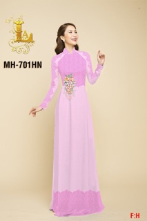 Vải Áo Dài Hoa Eo Phối Hoa Văn