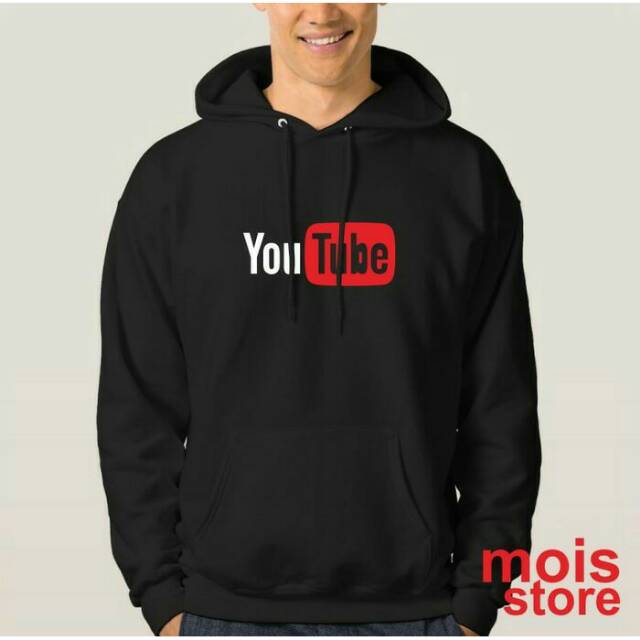 Áo Khoác Hoodie In Chữ Youtube Phía Trước Lưng