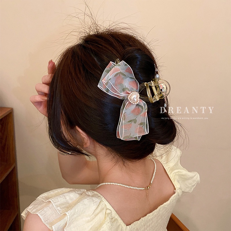 Kẹp Tóc Hình Hoa Tulip Đính Ngọc Trai Giả Ngọt Ngào Cho Nữ